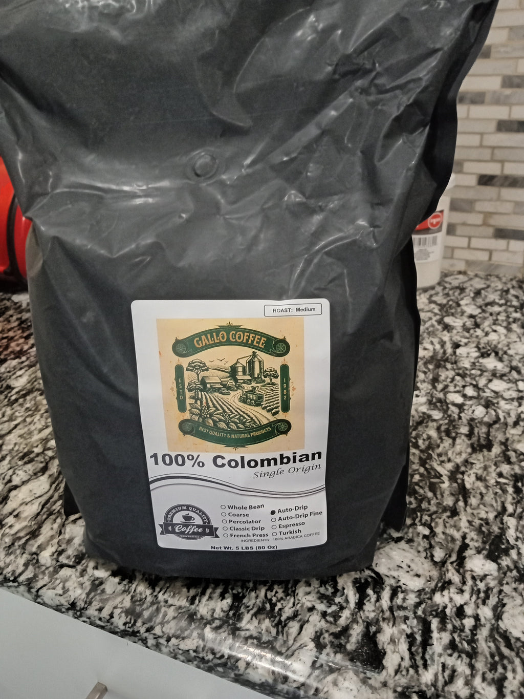 100% Colombian Coffee 1LB