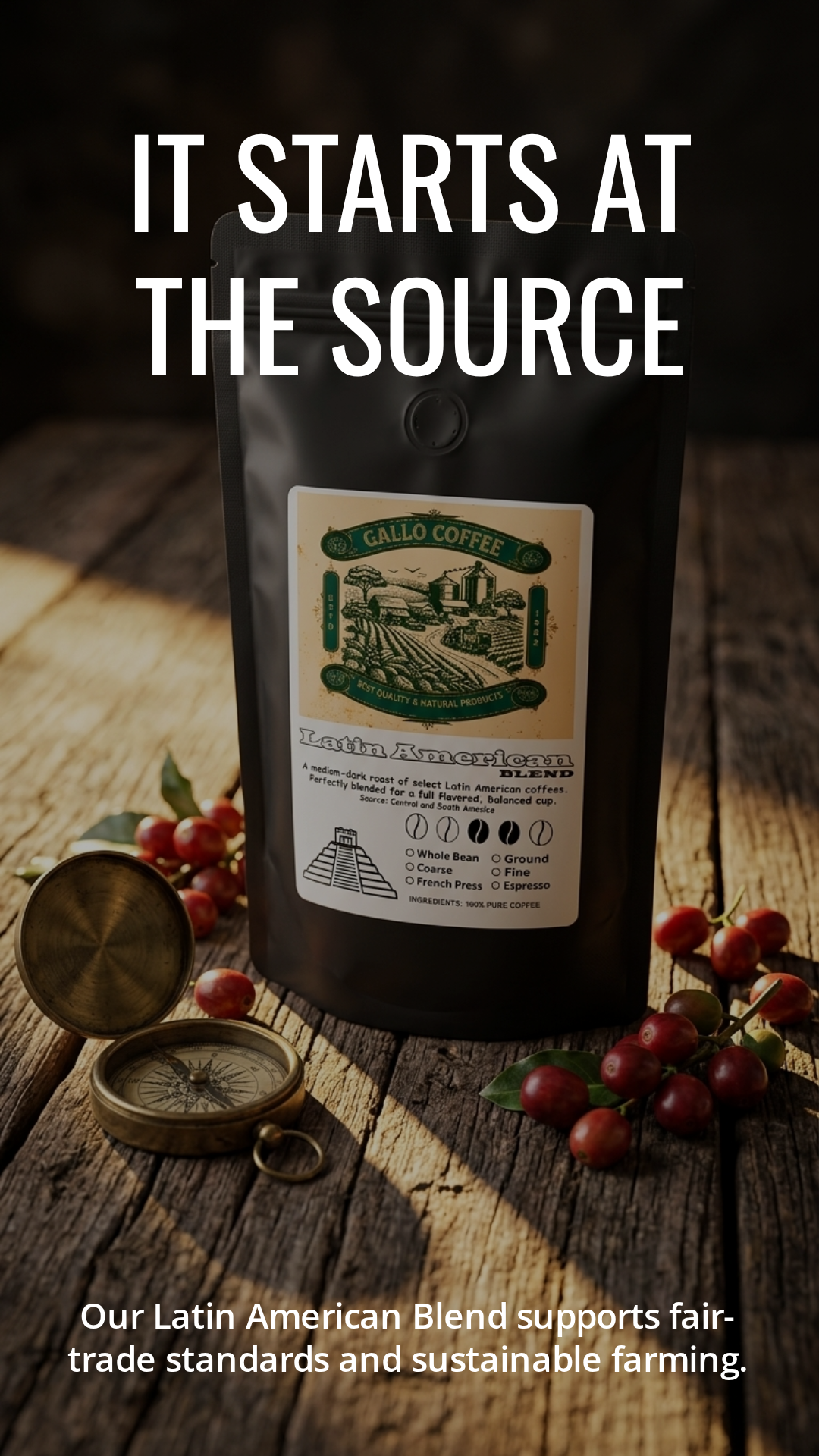 100% Colombian Coffee 1LB